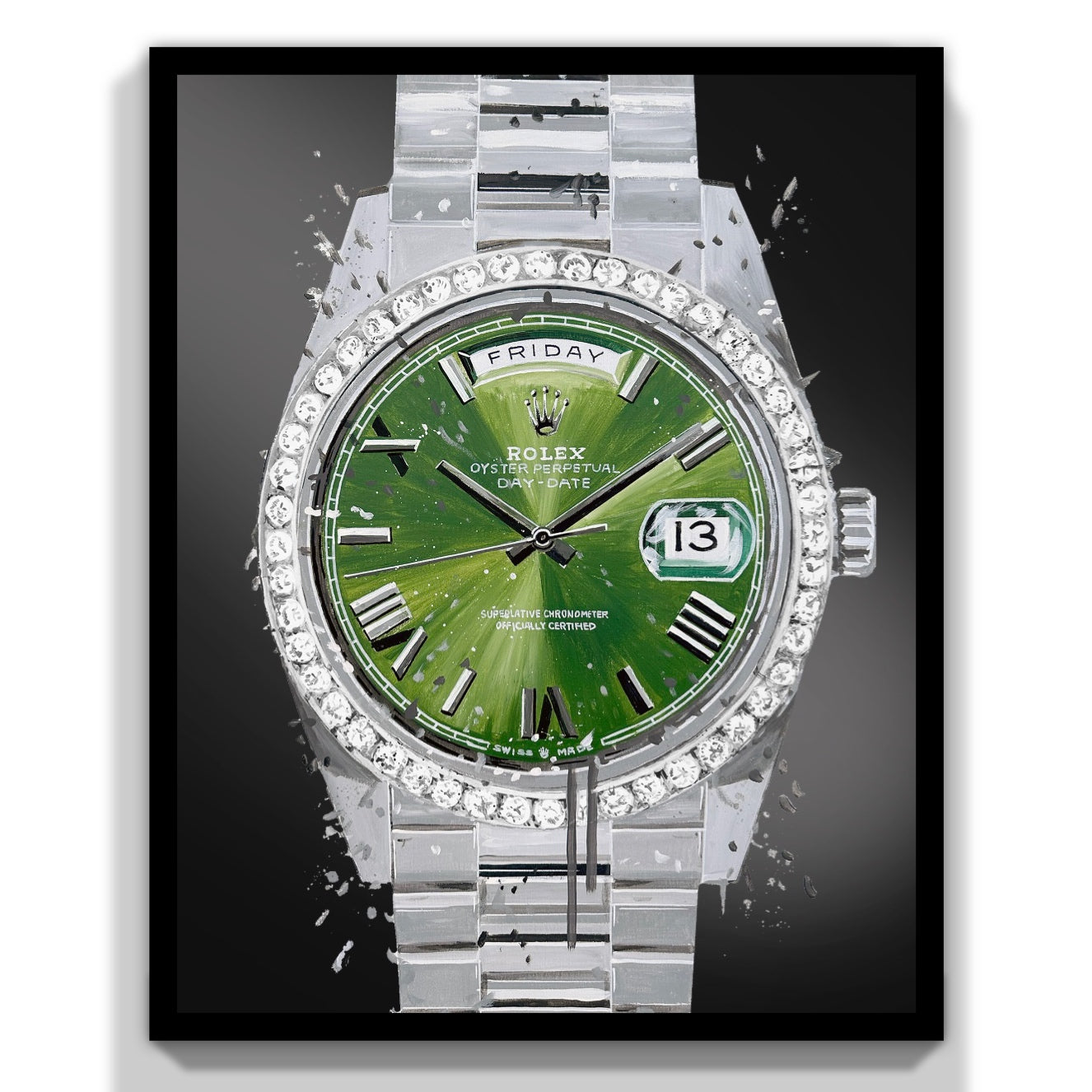 DayDate Olive Diamonds WG